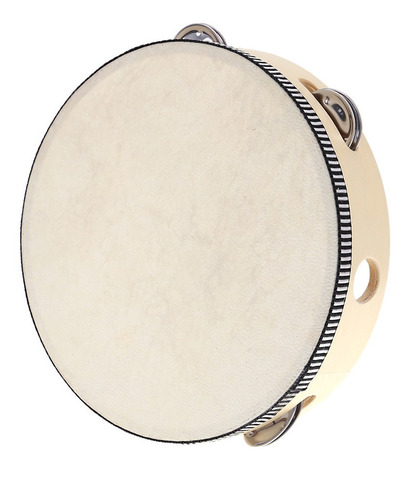 8 Panderetas De Mano Tambor Bell Birch Metal Jingles