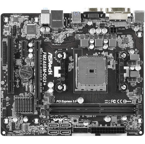 Tarjeta Madre Asrock Fm2a68m-dg3+ 2xddr3 Pci-e Fm2+ Matx