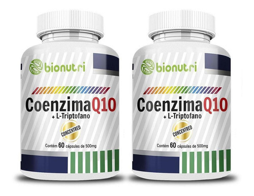 2 x Coenzima Q10 60 Capsules 50 Mg Bionutri