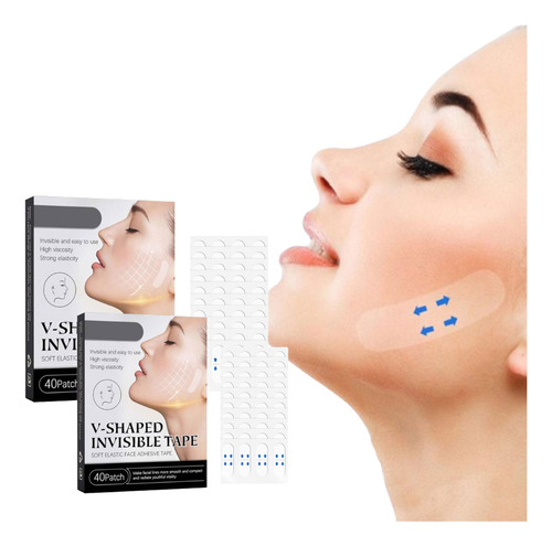 Parche De Estiramiento Facial Caído En Forma De V Para La Lí
