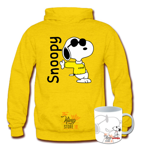 Poleron + Taza, Snoopy, Charlie Brown, Peanuts, Beagle / The King Store