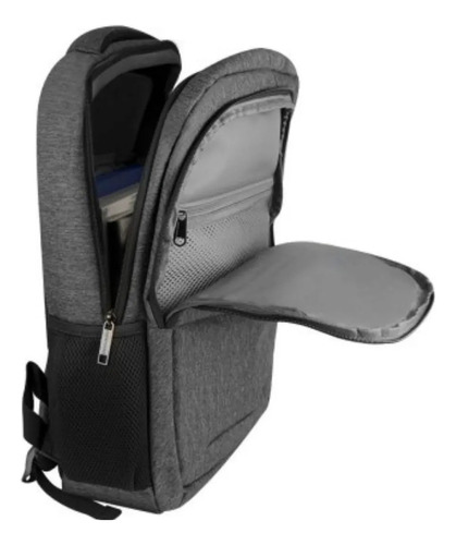 Mochila Para Laptop 15.6-17 Pulgadas Trova Gris Pc-084563 Diseño De La Tela Lisa