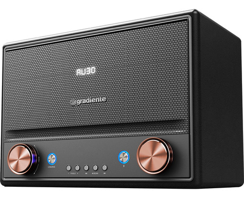 Caixa De Som Retrô 1000w Woofer 5,5  3d Bth Usb Fm Arc Opti