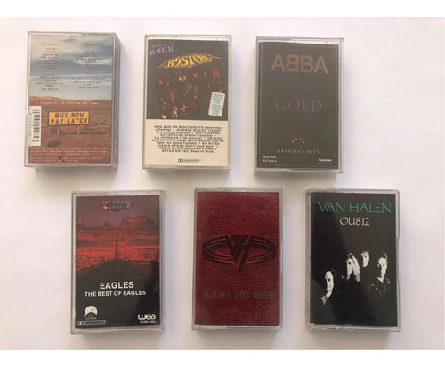 Lote Cassettes Rock (van Halen, Abba, Boston, Eagles)