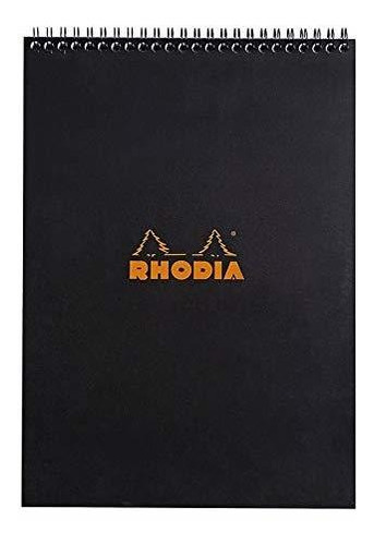 Cuaderno Espiral, Block N Bloc De Notas Rhodia Negro 8,25x11