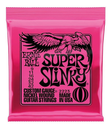 Encordoamento Guitarra 009 Ernie Ball Super Slinky Níquel