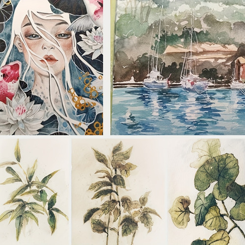 Cuaderno De Acuarela Gruesa Sketchbook Dibujo 24hoja A3 160g