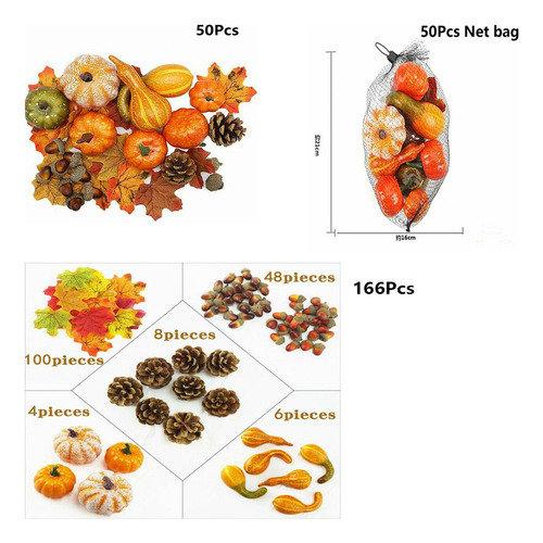 Zj Calabaza Artificial, Hecha A Mano, Con Verduras Falsas