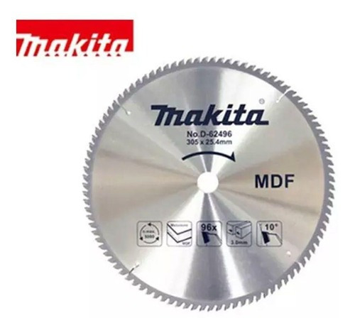 Hoja de sierra Makita Tct 305 mm x 25,4 mm x 96 t D-62496 N.f