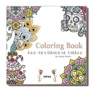Coloring Book. Neo-traditional Tattoo