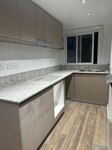 Mesada Cocina Cuarzo Blanco Gris Arena Bacha Envío Colocació Blanco