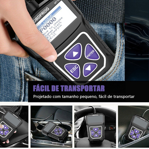 Scanner Obd2 Automotivo Obdprog Mt100 Limpar Falha Do Motor