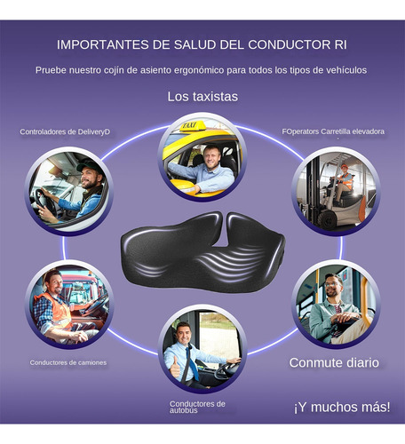 Cojín De Espuma Viscoelástica Para Asiento De Coche
