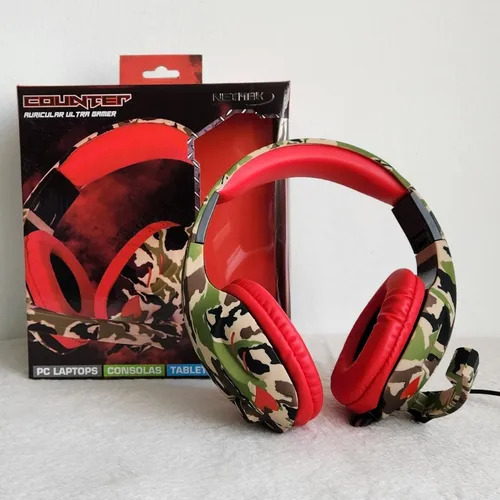 Joystick Para Ps4 + Auricular Gamer Camuflado Verde