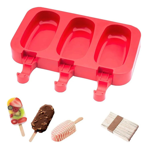 Set De 3 Palitos De Helado De Silicona Para Helado, 150 Pali