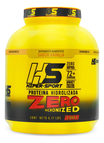 Proteína Whey Hidrolizada Zero Hs 2.8 Kg Sabores Hiper Sport Sabor Vainilla