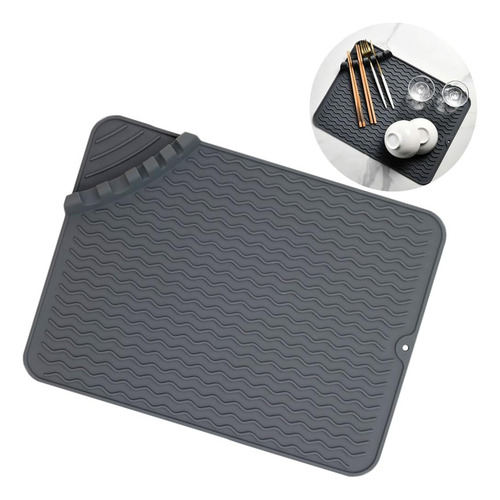 Alfombrillas De Silicona Para Secar Platos Con Soporte Para