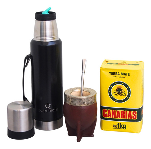 Combo Matero: Mate Imperial De Calabaza, Termo Y Yerba