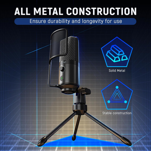 Micrófono Condensador Fifine Con Usb Para Podcast