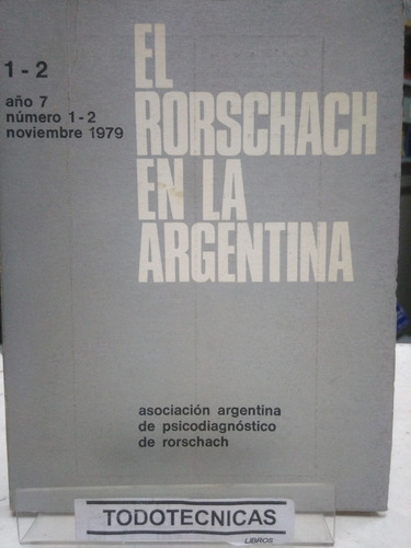 El Rorschach En La Argentina   Asoc. Psicod De Rorschach -vv