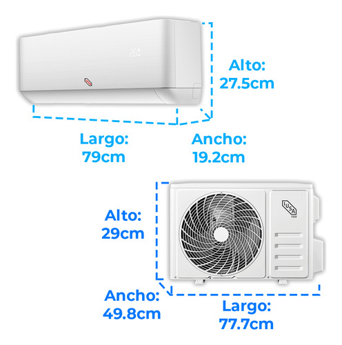 Aire Acondicionado, Mini Split Solo Frío, Iusa, 220v Blanco