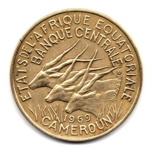 Camerún 10 Francos 1969 Estados De África Ecuatorial