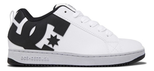 Tenis DC Shoes Court Graffik color blanco/negro/negro - adulto 10.5 US