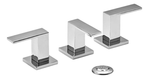 Set Griferia Level Cromado De Baño 21201 21204 21206 Piazza Doble Comando Lavatorio Bidet Ducha