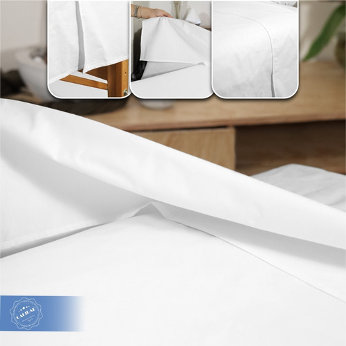 10 Sabana Clinica Hospitalaria 144h 155x220 60/40 Pol/aLG Color Blanco Diseño de la tela Liso