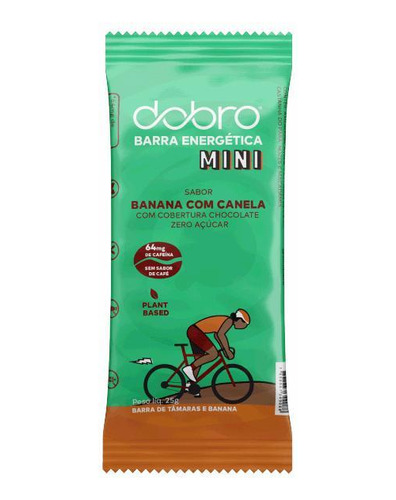 Kit 3x: Barra Energética Banana/canela E Chocolate Dobro 25g