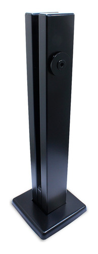 Kit 12 Coluna Torre Inox 30 Cm 1 Furo Guarda Corpo Cor Preto Fosco