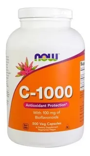 Now Food Vitamina C 1000mg 500 Cápsulas Vegetais - Eua