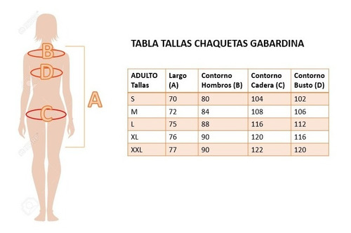 Imagen 8 de 8 de Chaqueta Gabardina Mujer. Forro Piel. S A Xxl. 6 Colores
