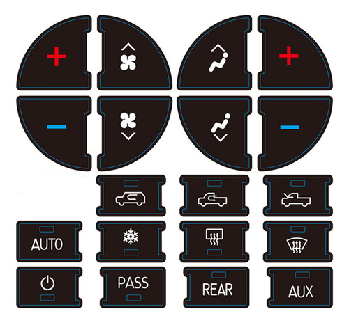 Kit De Reparación De Pegatinas Ac Dash Button Para Gm O Cont
