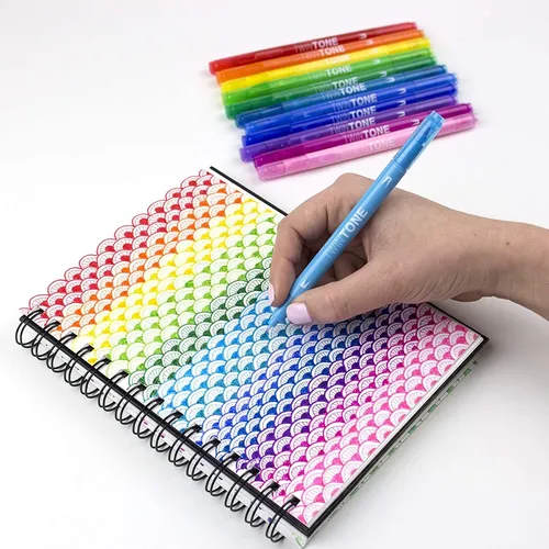 Juego 12 Marcadores Doble Punta Tombow Diseno Arcoiris