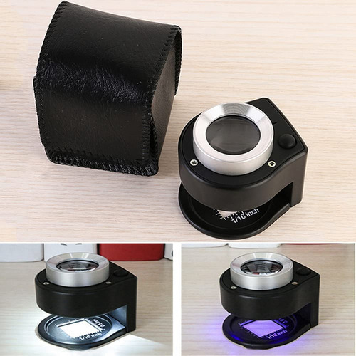 Lupa De Lupa De 30x Con 6 Luces Led, Recargable Y Portátil