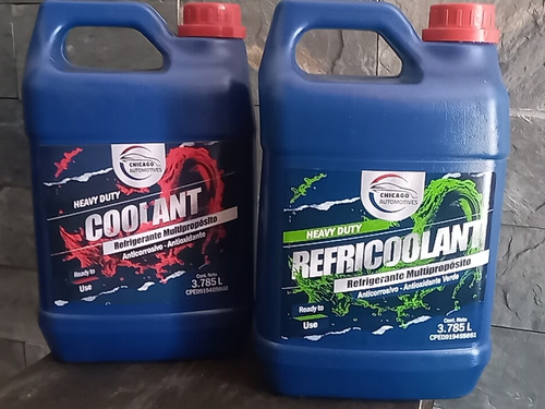 Refrigerante Coolant Verde Y Rojo Antocorrosivo Antioxidante