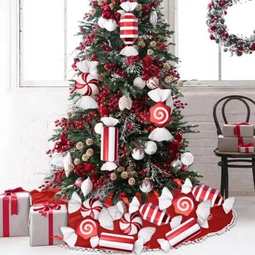 Q Colgantes De Caramelo De Decoración Navideña De 32 Cm