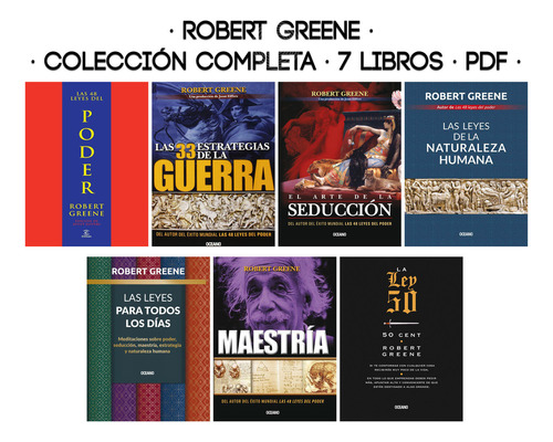 Robert Greene: 7 Libros | Liderazgo / Estrategia / Autoayuda