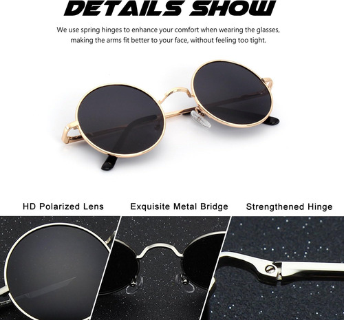Gafas De Sol Polarizadas Cgid E01, Lennon, Con Estuche