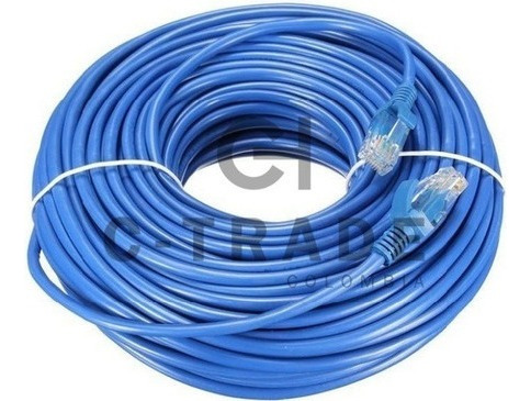 Cable De Red Para Internet 5e 20 Metros Azul Rj45 Categoria