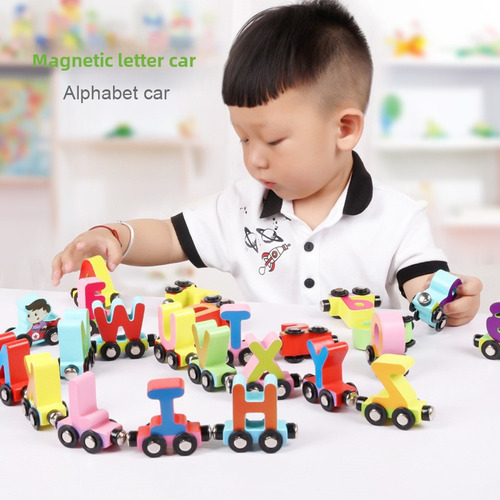 Tren De Madera Magnético Alfabeto Zodiacal Para Niños