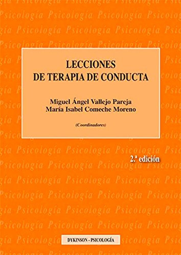 Libro Lecciones De Terapia De Conducta De Miguel Ángel Valle