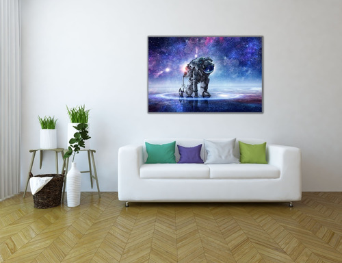 Cuadro Moderno Canvas, Astronauta Tocando El Espacio 