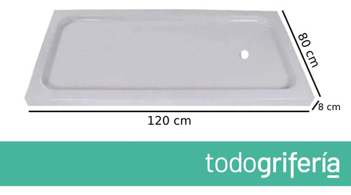 Receptaculo Bagnara Apoyar Acrilico Blanco 120x80x8