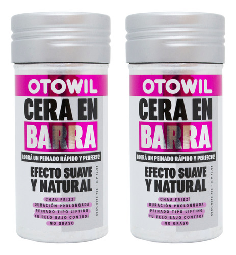 Otowil X2 Cera En Barra Para Peinar Antifrizz Fijacion 3c