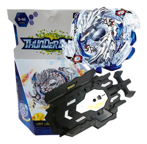 Beyblade Burst  B66 Lunior Lost Longinus+lançador Lr 