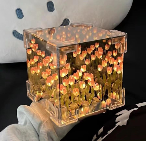Diy Lámpara Noche De Tulipanes Con Espejo 96332