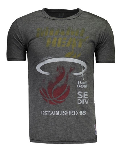 Camiseta Nba Miami Heat Black Series Mescla