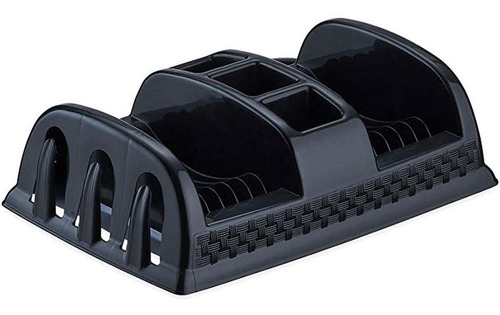 Escorredor De Pratos Compacto 33,7cm Rattan Plástico Preto